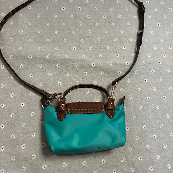 Longchamp Le Pliage Womens Pouch Mini Turqoise - Picture 2 of 5